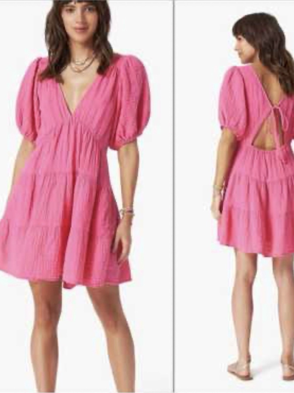 Xirena - Nissa Dress Hot Pink - Blond Genius Casual Cotton Sz S S26